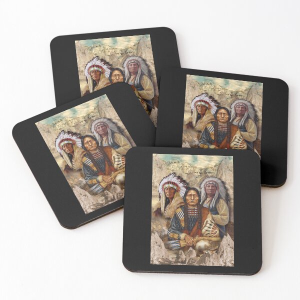Item preview, red cloud lakota - Indigenous Man - Native American - Mount Rushmore designed and sold by MorningJoco.