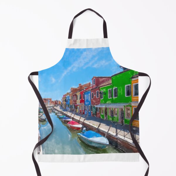 Item preview, Burano canal watercolor designed and sold by pietrofoto.