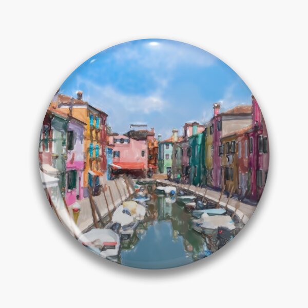 Item preview, Burano canal watercolor designed and sold by pietrofoto.