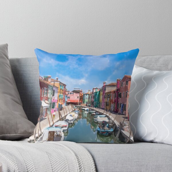 Item preview, Burano canal watercolor designed and sold by pietrofoto.