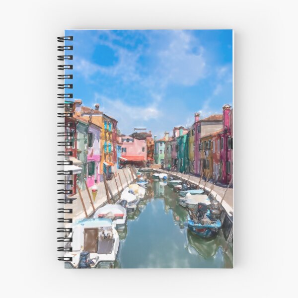 Item preview, Burano canal watercolor designed and sold by pietrofoto.