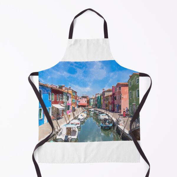 Item preview, Burano canal watercolor designed and sold by pietrofoto.