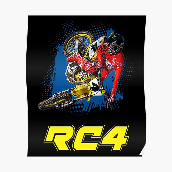 Ricky RC4 Carmichael motocross Dirt bike Champion 4 Gift Design 2021 2022 Poster