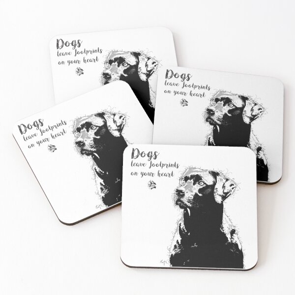 Item preview, Dogs leave footprints on your heart designed and sold by Sherbertfizzers.