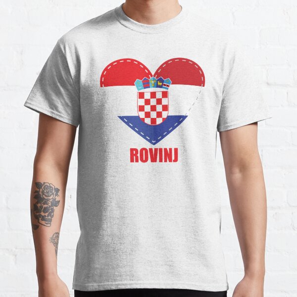 Attractive souvenir t-shirt from rovinj town.