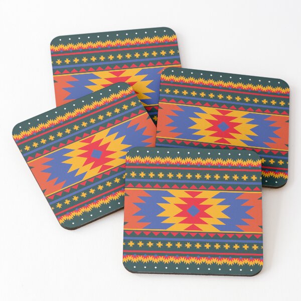 Item preview, Abstract green geometric native pattern seamless designed and sold by Zeedoherty.