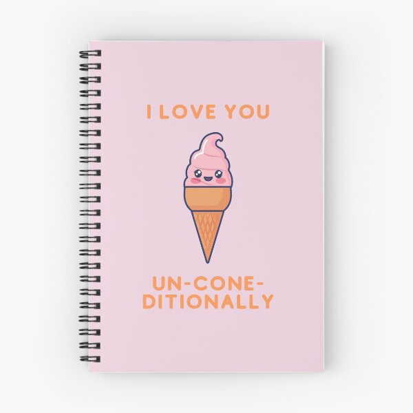 Item preview, I Love You Un-Cone-Ditionally, I Love You Unconditionally food Pun designed and sold by GoodMoodFood.