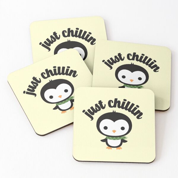 Item preview, Just Chillin Cute Kawaii Penguin animal pun funny gift designed and sold by KawaiiPark.