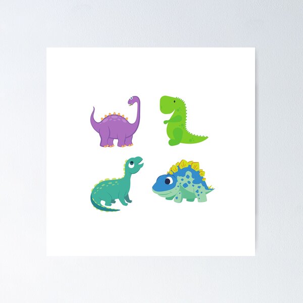 Item preview, Dinosaur Stickers,4 Pack, Colourful designed and sold by AMS-ART.