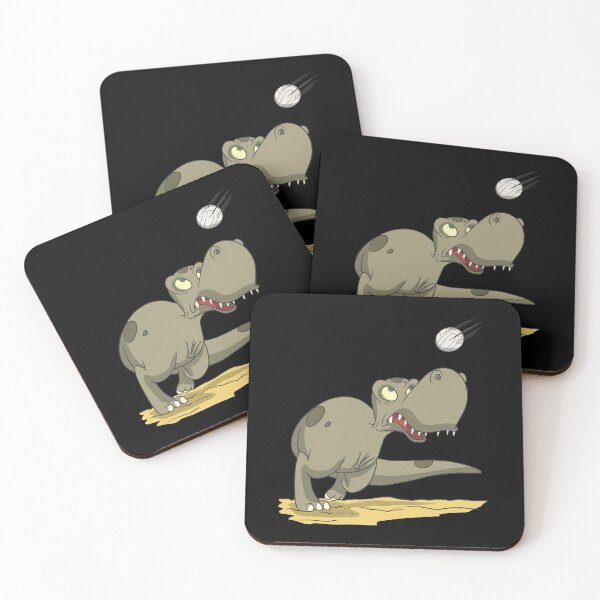 Item preview, T-Rex playing beach volleyball designed and sold by Monkey Ful.