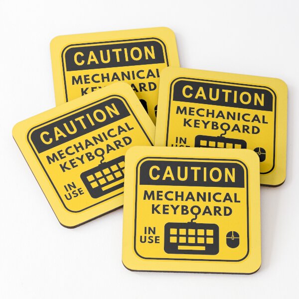 Item preview, Caution Mechanical Keyboard in use designed and sold by MADINKSHOP.