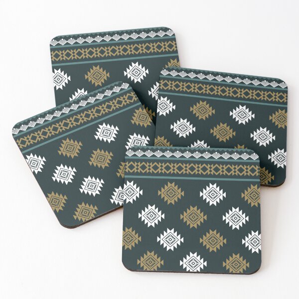 Item preview, green native pattern seamless modern design designed and sold by Zeedoherty.