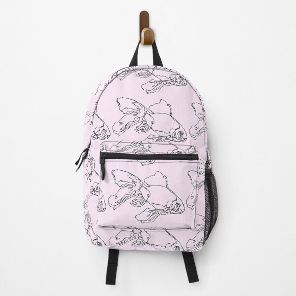 Item preview, swimming goldfish line art pattern design designed and sold by The Red Shop.