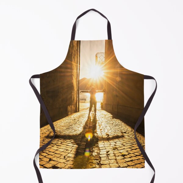 Item preview, Woman with Arms Outstretched Standing in a Narrow Street with Sunbeam and Shadow designed and sold by Mats Silvan.