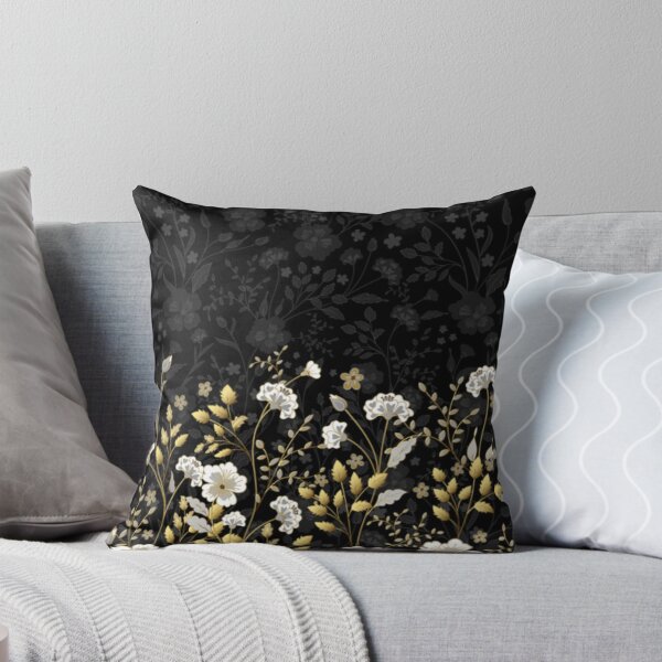 Item preview, Flowers Seamless Amazing Pattern- White Golden Black designed and sold by env1nada.