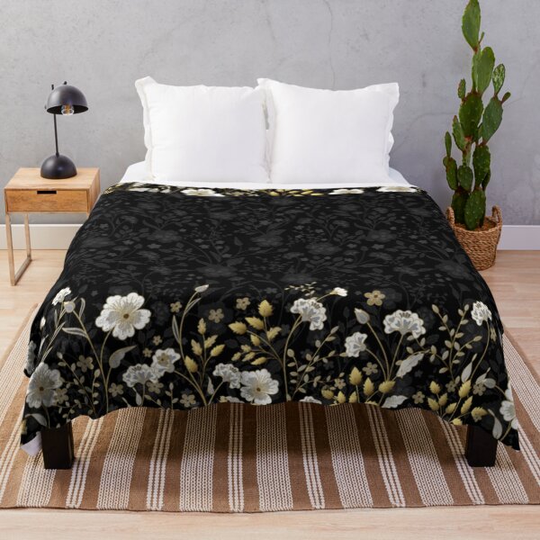 Item preview, Flowers Seamless Amazing Pattern- White Golden Black designed and sold by env1nada.