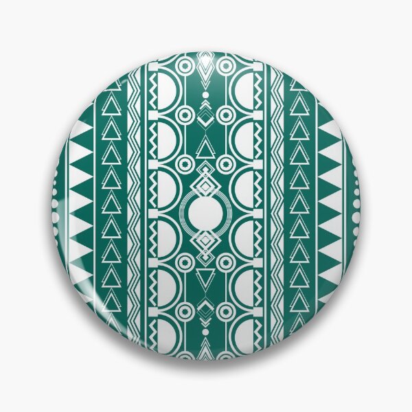 Item preview, Bohemian ornament 30122020 white on green designed and sold by pASob-dESIGN.