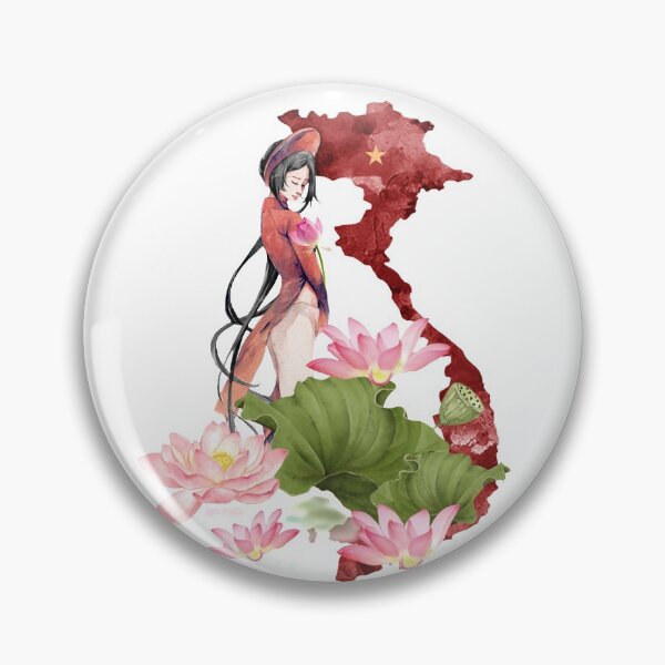 Item preview, Vietnam Lotus Pink Flowers Watercolour Art designed and sold by Vietnam and Beyond.