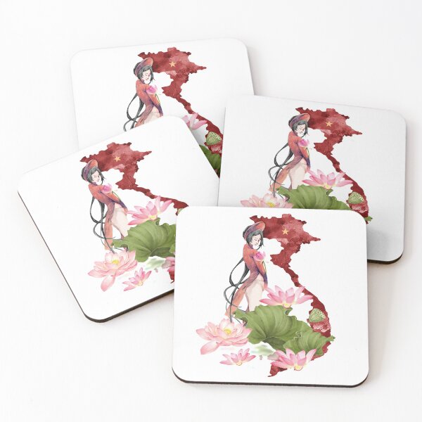 Item preview, Vietnam Lotus Pink Flowers Watercolour Art designed and sold by Vietnam and Beyond.