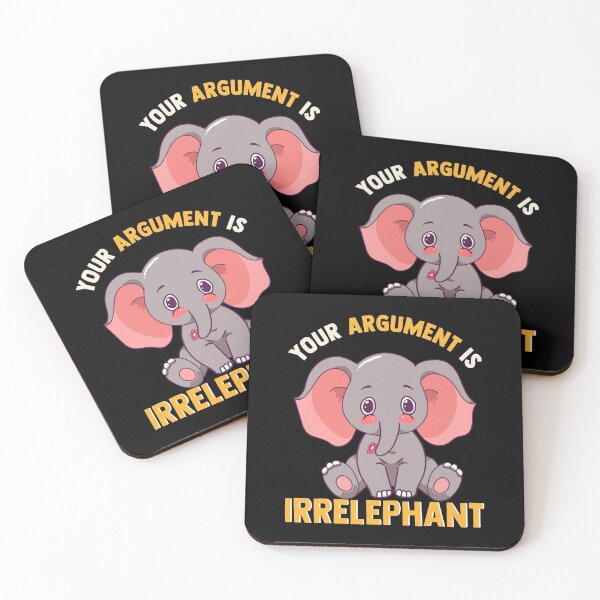 Item preview, Funny Your Argument Is Irrelephant Elephant Pun designed and sold by perfectpresents.