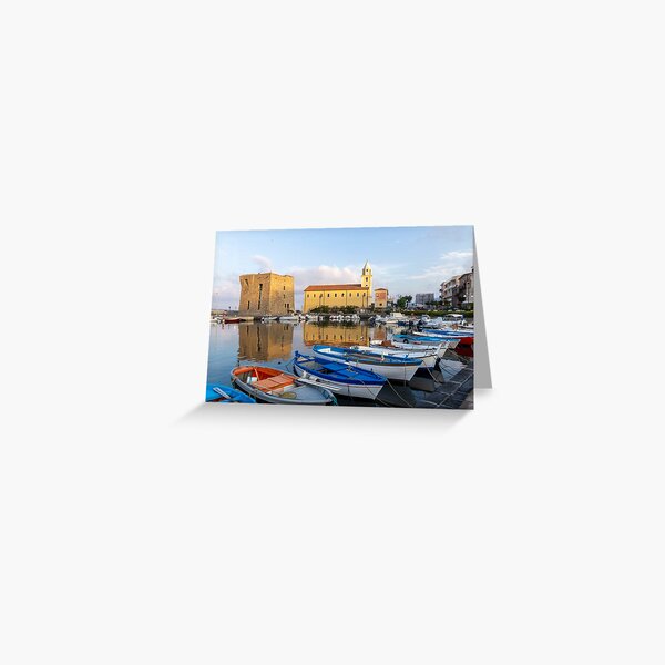 The port of Acciaroli Greeting Card