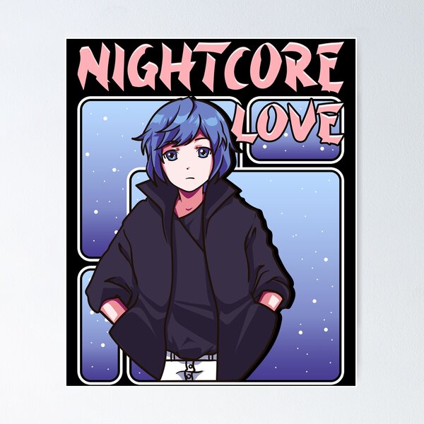 Nightcore Japanese Music Anime Aesthetic Manga EDM Poster