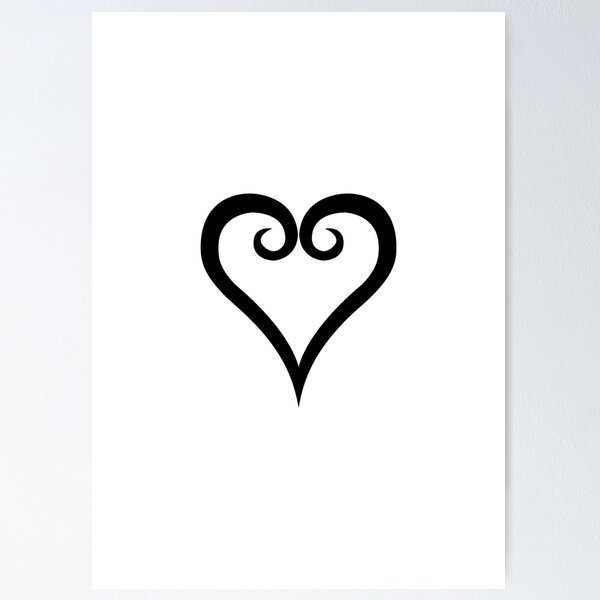Vista previa del artículo con la obra «Kingdom Hearts Logo Corazón», diseñado y vendido por MaxNasta.