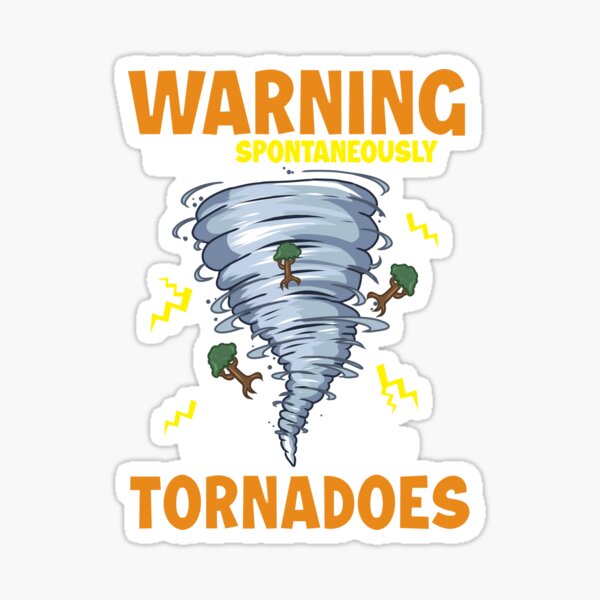 Vista previa del artículo con la obra «Advertencia: puedo hablar espontáneamente sobre tornados», diseñado y vendido por perfectpresents.