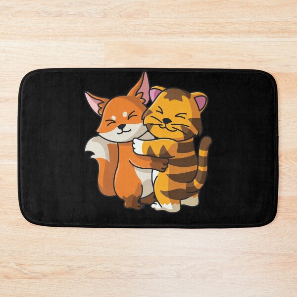 Item preview, Fox and Tiger Cat cute Hug Cuddle Animals designed and sold by 123428094.