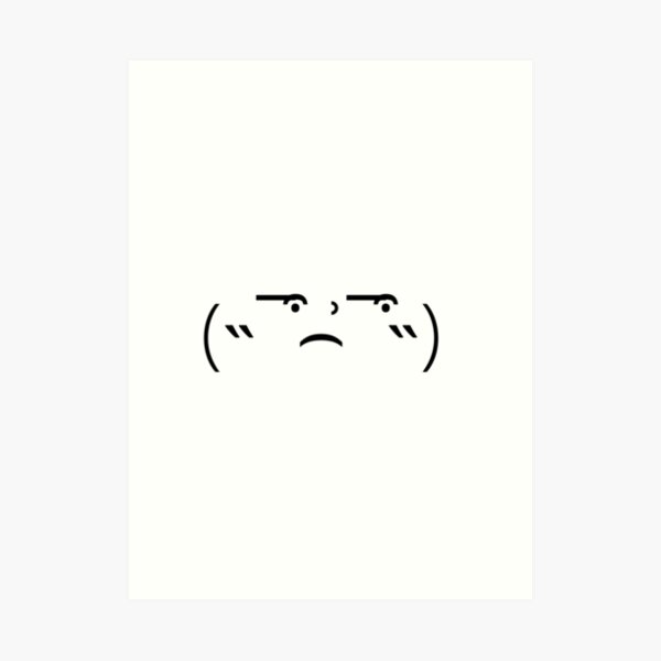 Kaomoji Art Prints Redbubble