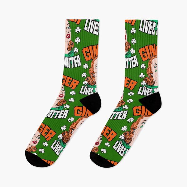 Item preview, Ginger Lives Matter St. Patrick's Day Redhead Pop Art Girl designed and sold by GrandeDuc.