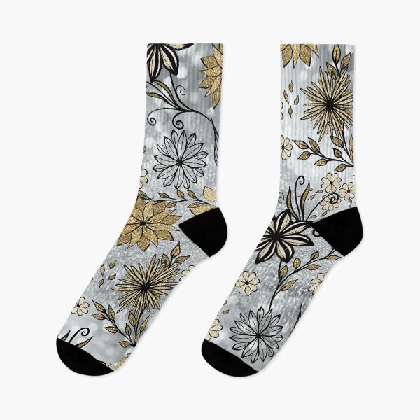 Item preview, Elegant Girly Gold Silver Glitter Floral Design designed and sold by InovArtS.