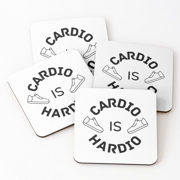 Item preview, Cardio is Hardio - black funny fitness designed and sold by DrawingBoard.