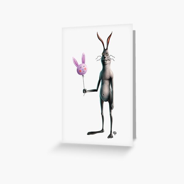 Rabbit & Balloon Greeting Card