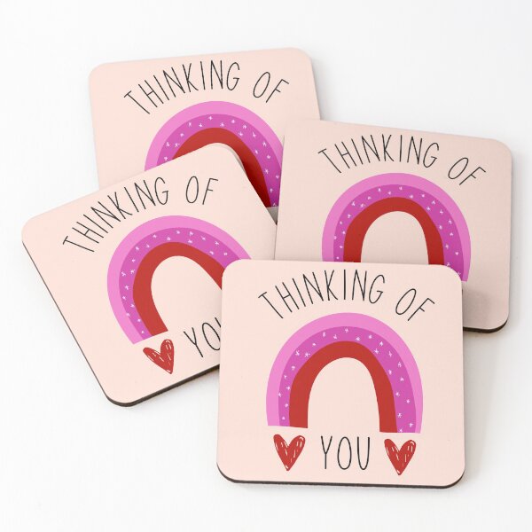 Item preview, "THINKING OF YOU" with Rainbow and Hearts designed and sold by BlushPearls.