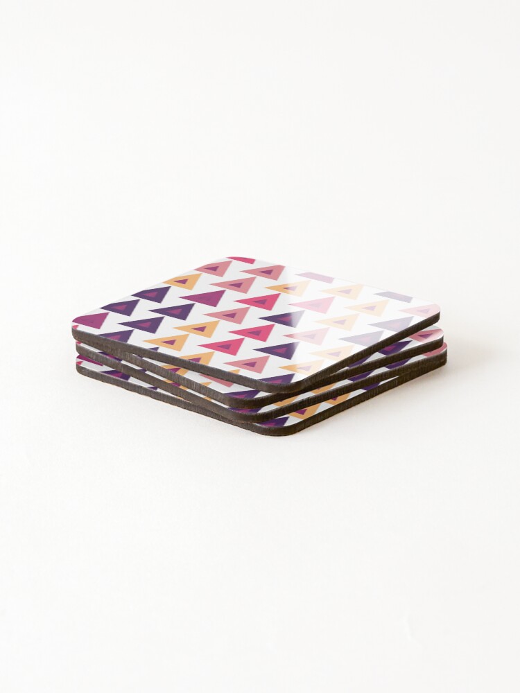 Thumbnail 4 of 5, Coasters (Set of 4), Colorful Triangular Pattern designed and sold by SwePattern.