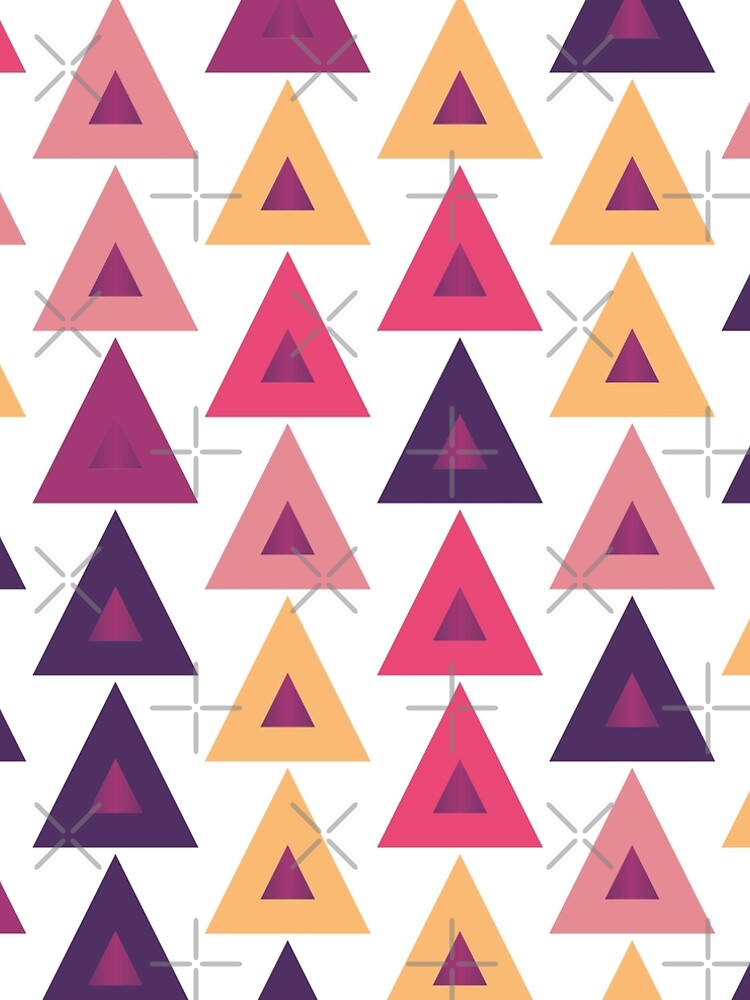 Thumbnail 5 of 5, A-Line Dress, Colorful Triangular Pattern designed and sold by SwePattern.