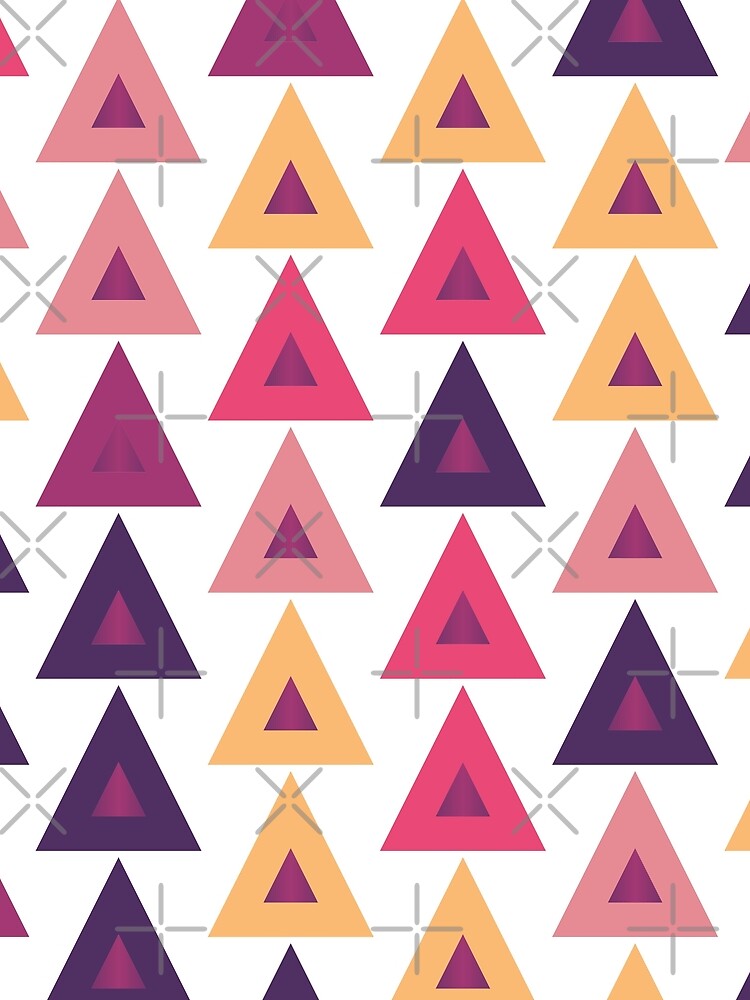 Thumbnail 4 of 4, Graphic T-Shirt, Colorful Triangular Pattern designed and sold by SwePattern.