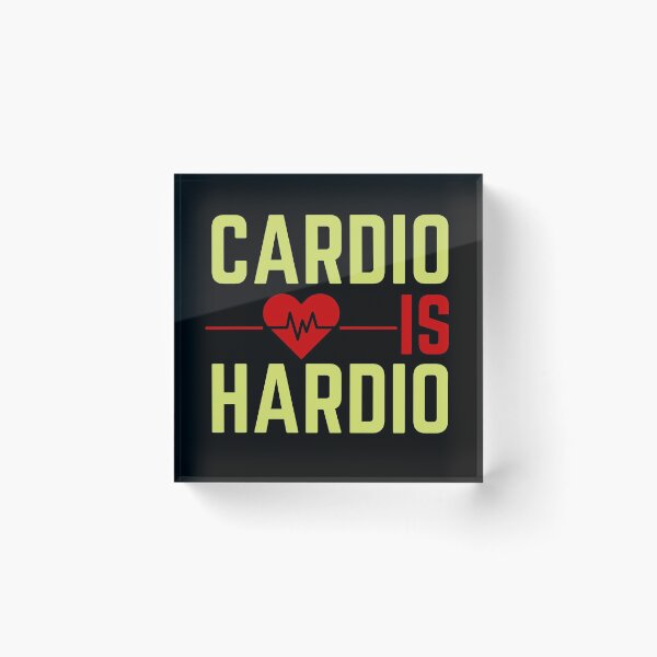 Item preview, Cardio is Hardio - heartbeat - funny fitness designed and sold by DrawingBoard.