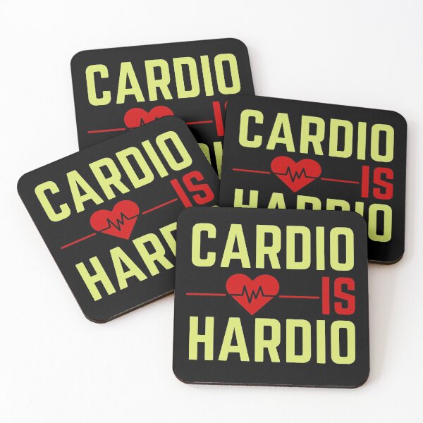 Item preview, Cardio is Hardio - heartbeat - funny fitness designed and sold by DrawingBoard.