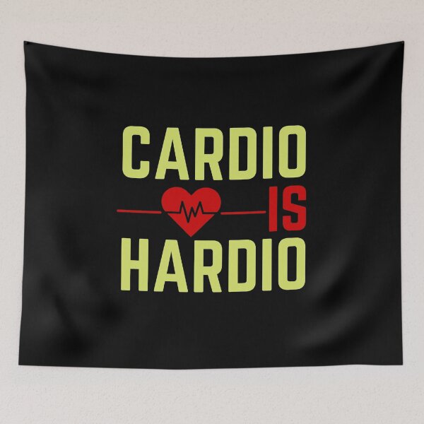 Item preview, Cardio is Hardio - heartbeat - funny fitness designed and sold by DrawingBoard.
