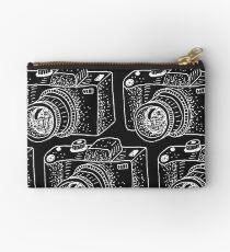 Hand drawn white cameras Studio Pouch
