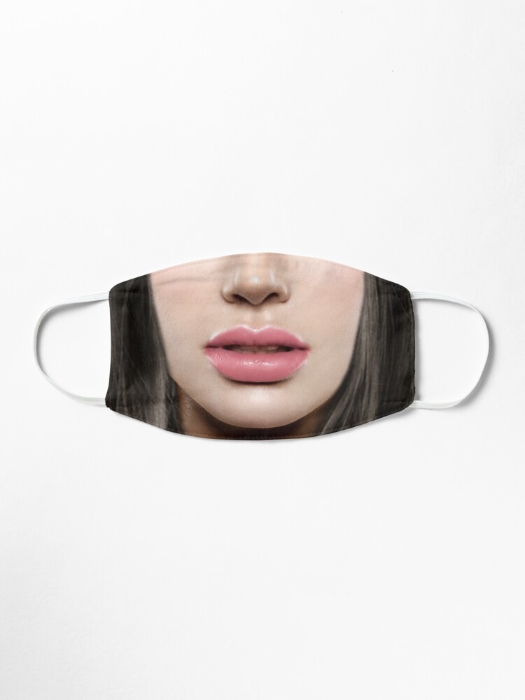 Alternate view of Brunette pink lips Face Mask Mask