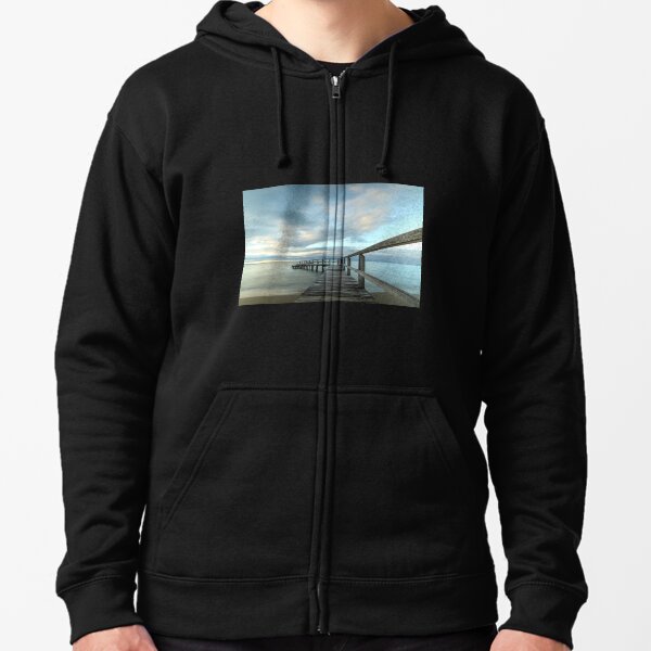 Shelley Beach, Portsea - Blue Zipped Hoodie