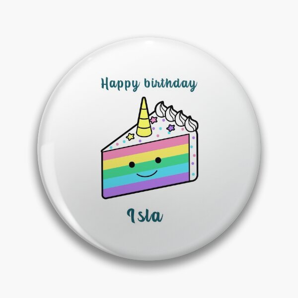 Item preview, happy birthday Isla, personalized, birthday card, wishes, Isla, cool, cake, wish designed and sold by helkav.