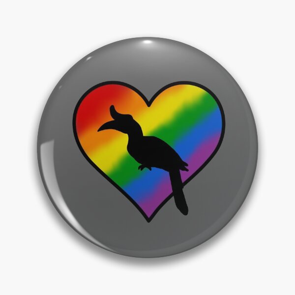 Item preview, Rainbow Heart Rhinoceros Hornbill designed and sold by taylorrowan.