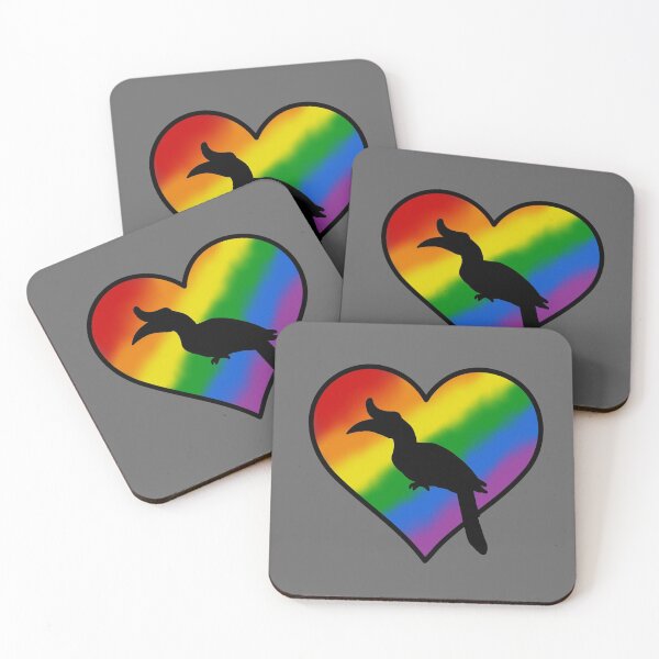 Item preview, Rainbow Heart Rhinoceros Hornbill designed and sold by taylorrowan.