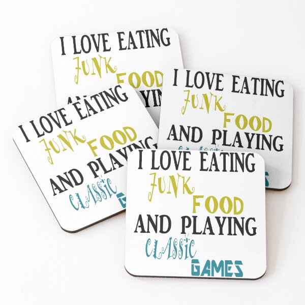 Item preview, I Love Eating Junk Food And Playing Classic Games designed and sold by Han Zo.