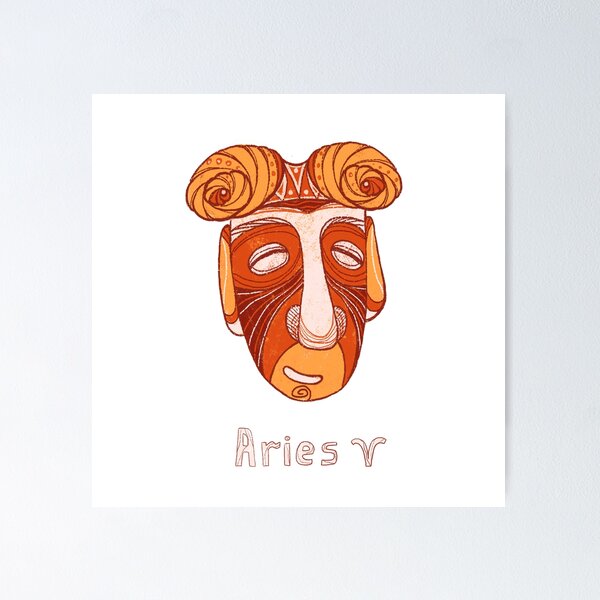Item preview, Aesthetic Aries Zodiac Mask designed and sold by anniefrog.