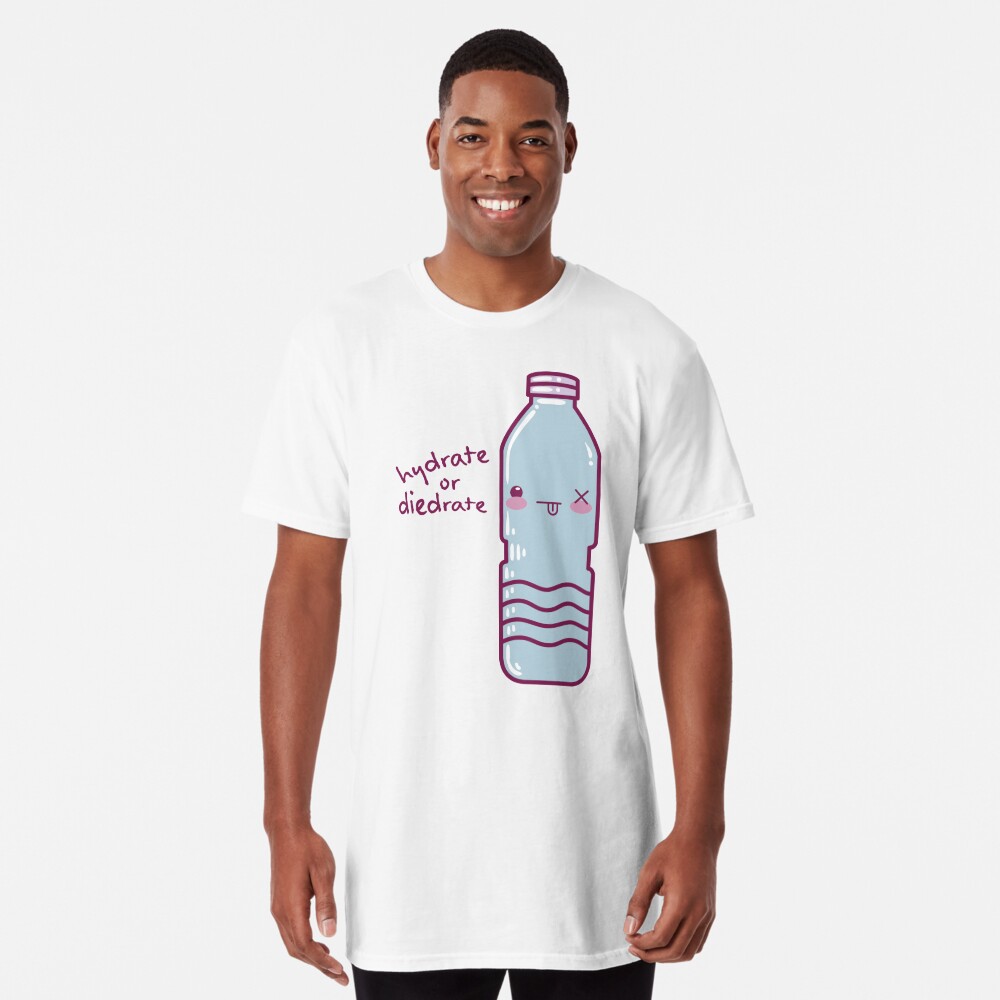 Hydrate or Diedrate Cute Kawaii Water Bottle Aesthetic Art Board